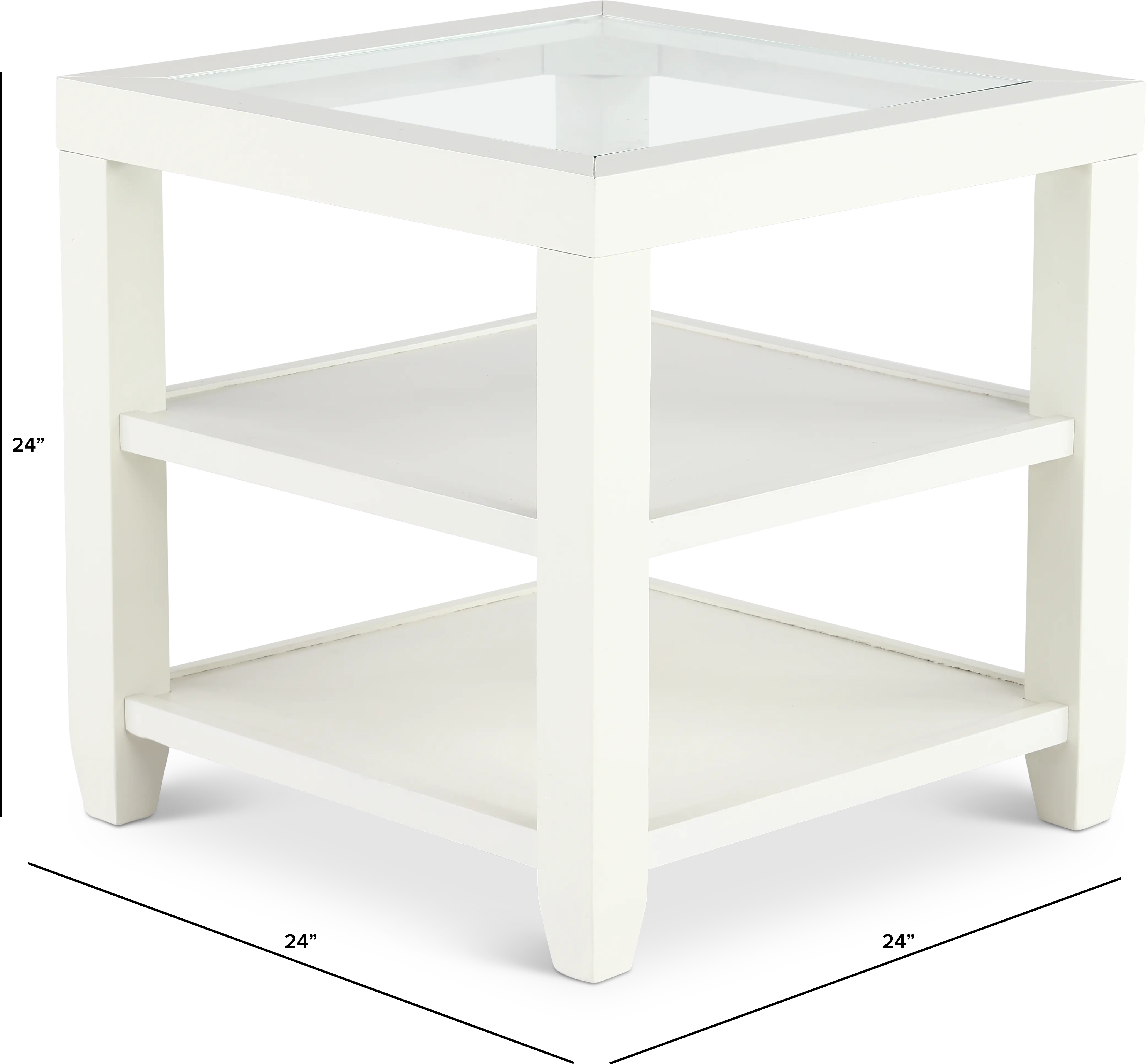 Cordero White End Table-3