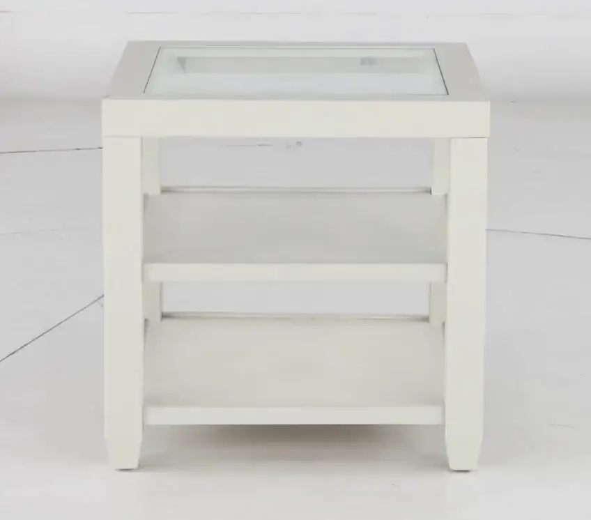 Cordero White End Table-5