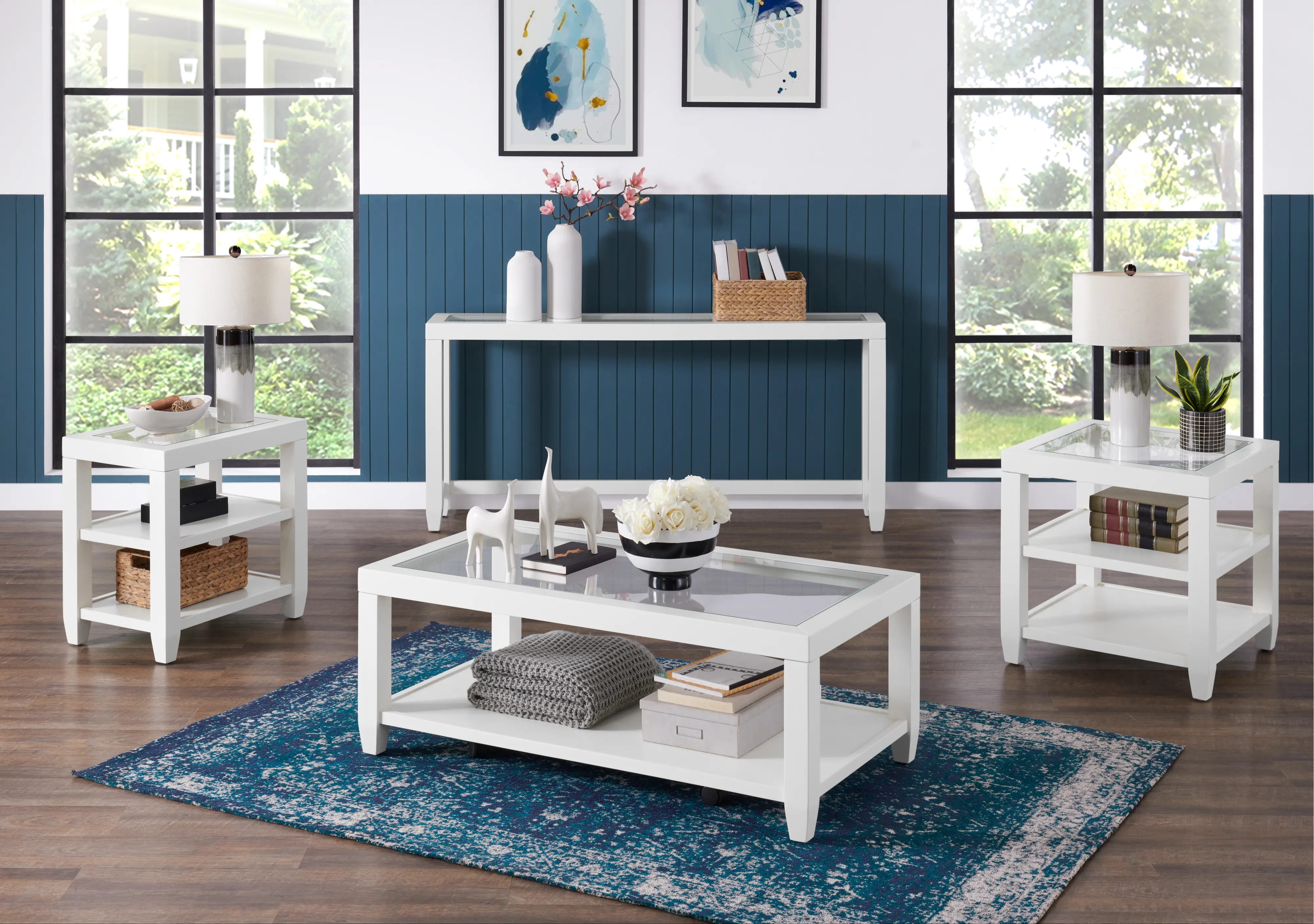 Cordero White Console Table-9
