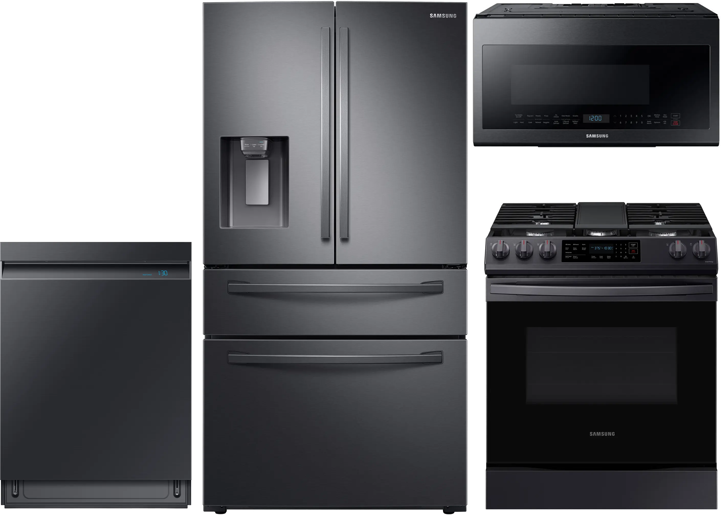 .SUG-7201-BSS-4PCGAS Samsung 4 Piece Gas Kitchen Appliance Package - Black Stainless Steel-1