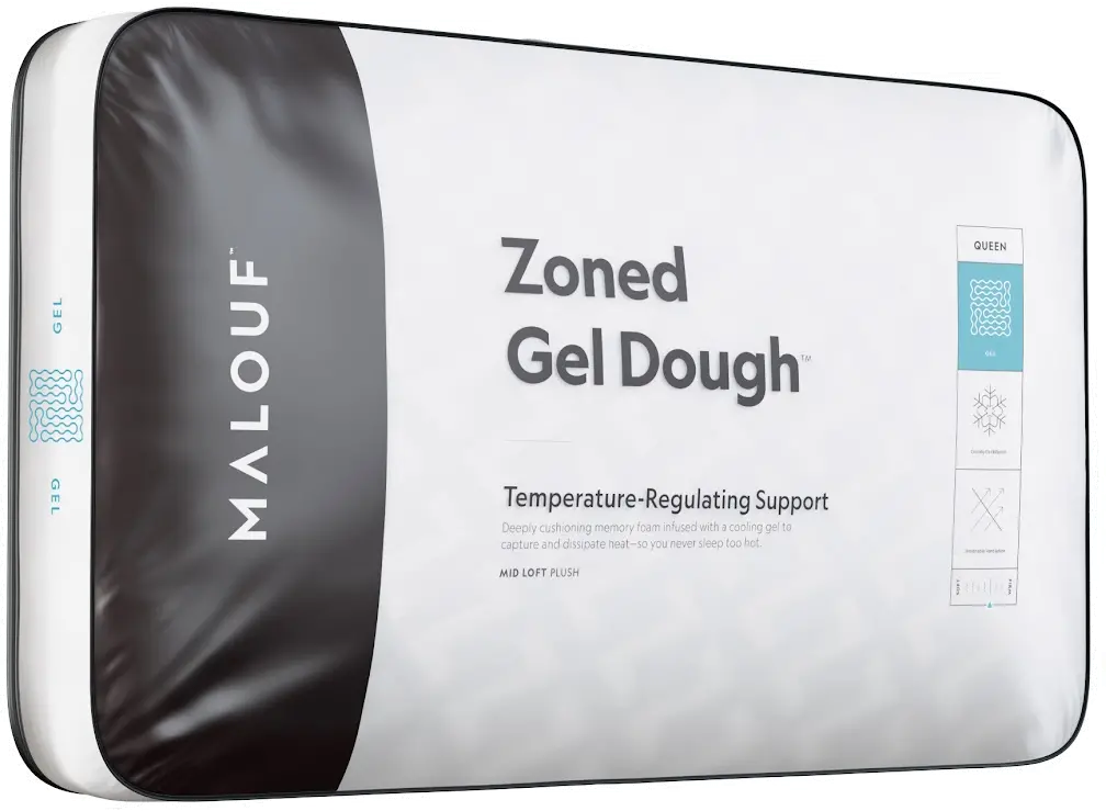 Malouf Zoned Gel Dough Queen Pillow-7