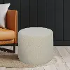 510A001SNO Garrett Snow Round Ottoman