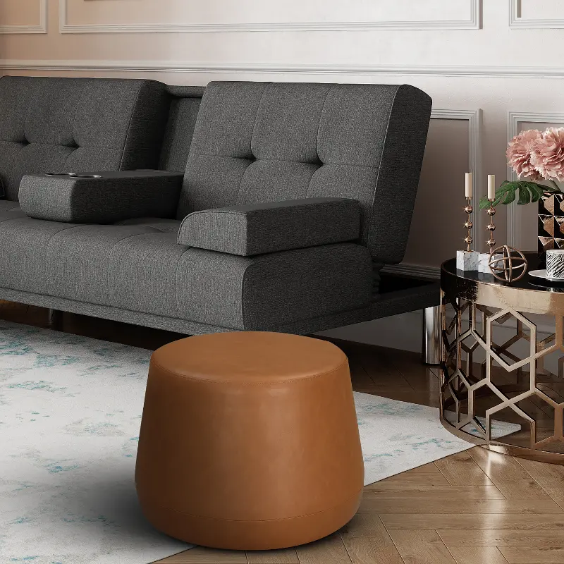 Grant Caramel Ottoman