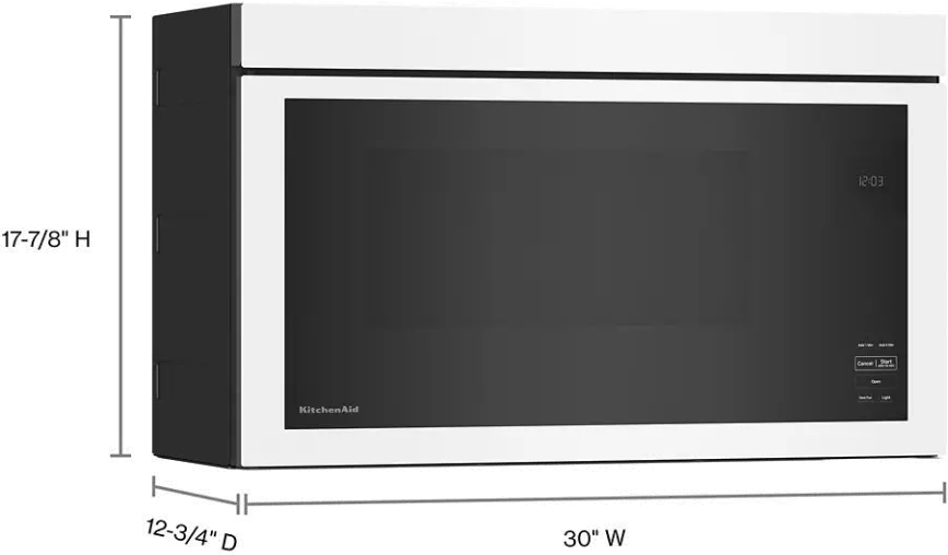 KMMF330PWH Kitchenaid 30  Over-The-Range Built-In Microwave - White-3