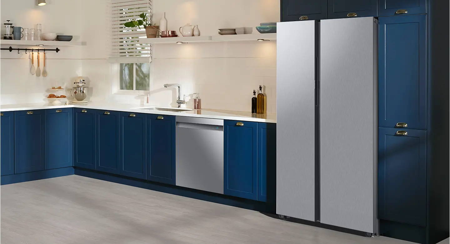 Samsung Bespoke 22.6 Cu Ft Side By Side Refrigerator - Stainless Steel-2