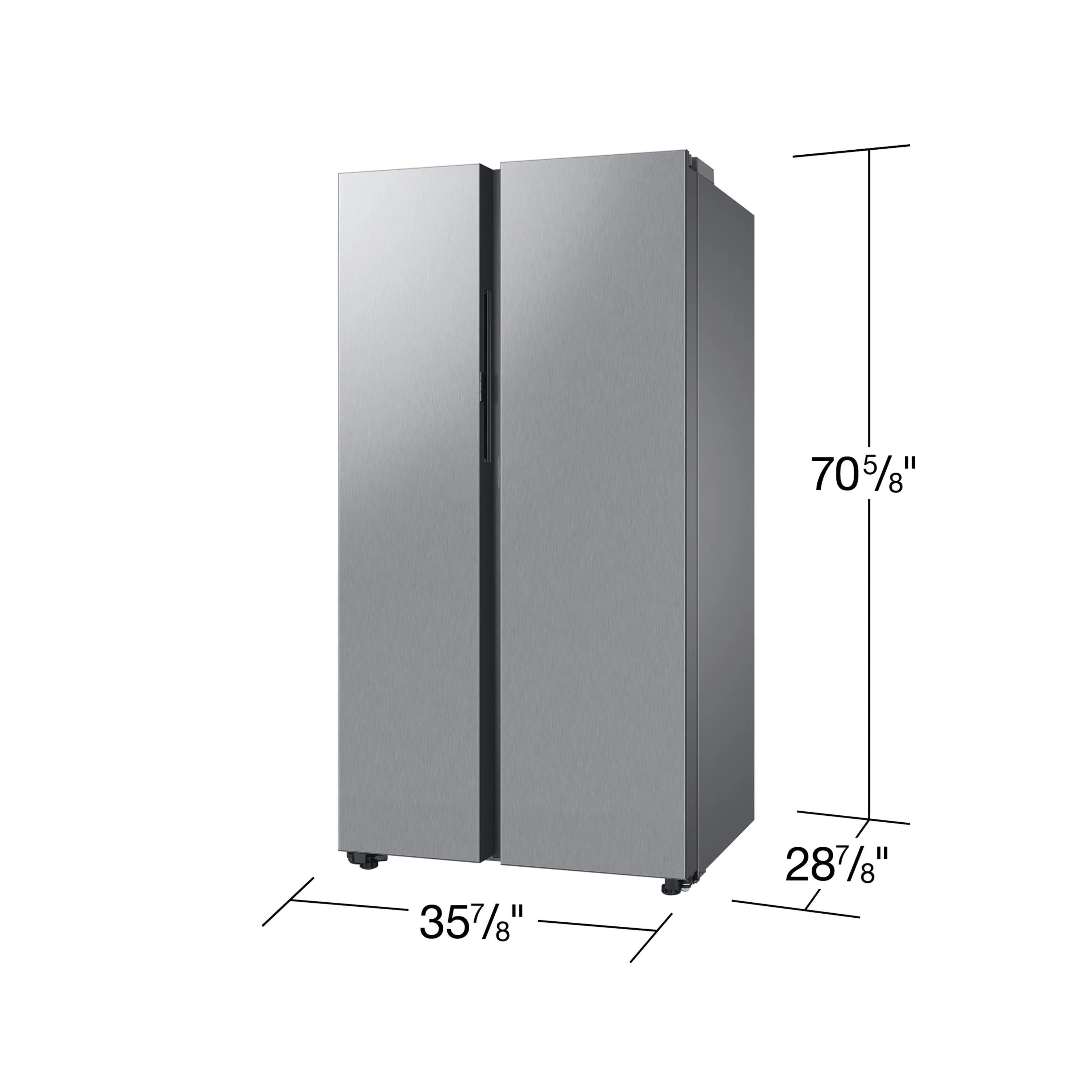 Samsung Bespoke 22.6 Cu Ft Side By Side Refrigerator - Stainless Steel-3