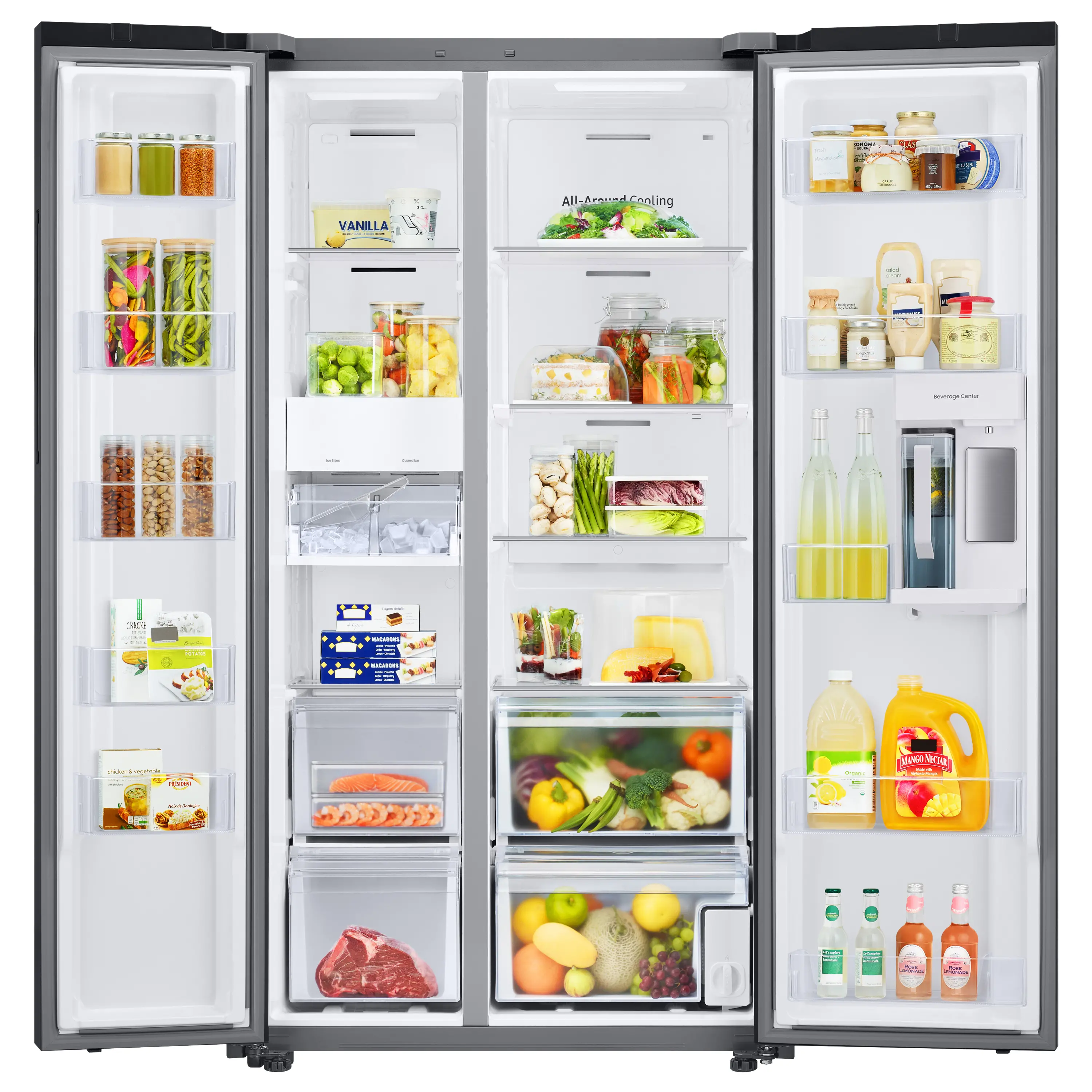 Samsung Bespoke 22.6 Cu Ft Side By Side Refrigerator - Stainless Steel-6