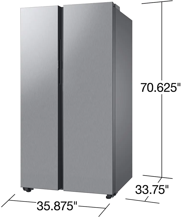 RS28CB7600QL Samsung Bespoke 28 cu ft Side-By-Side Refrigerator - Stainless Steel-3