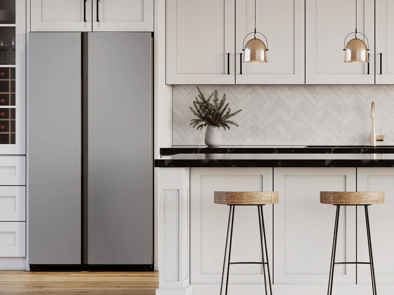 RS28CB7600QL Samsung Bespoke 28 cu ft Side-By-Side Refrigerator - Stainless Steel-2
