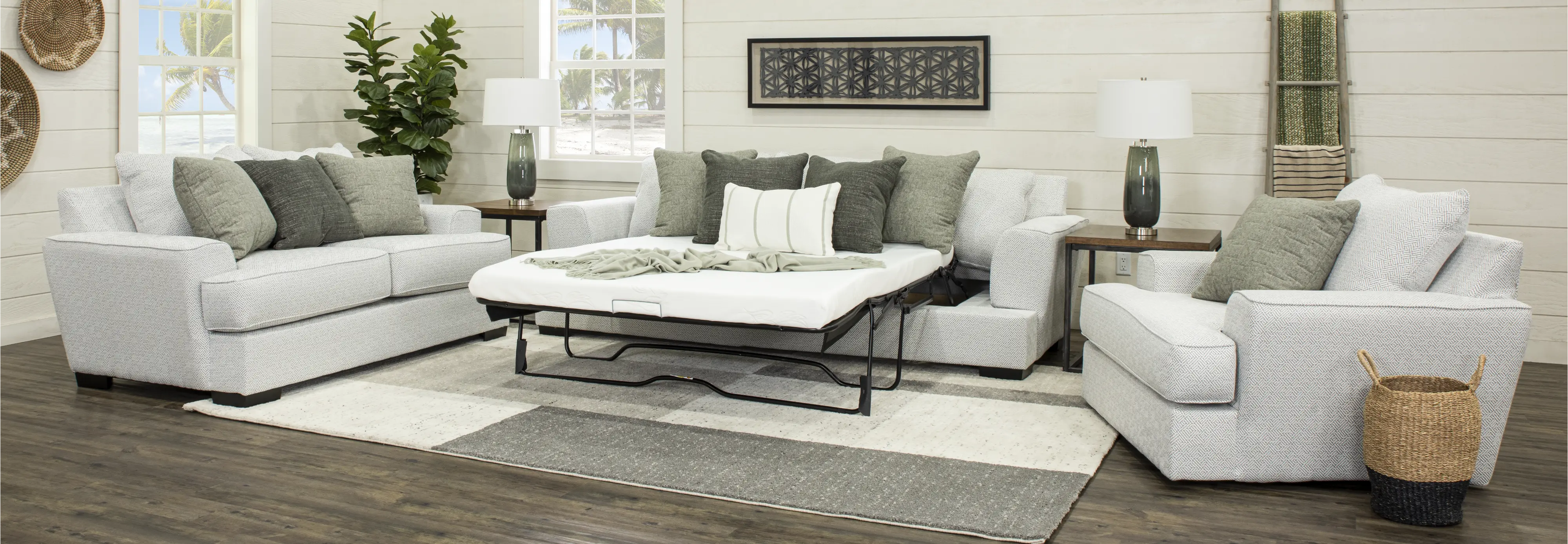 RENEGADE2/QFS/PEWTER Renegade Pewter Gray Sofa Bed-2