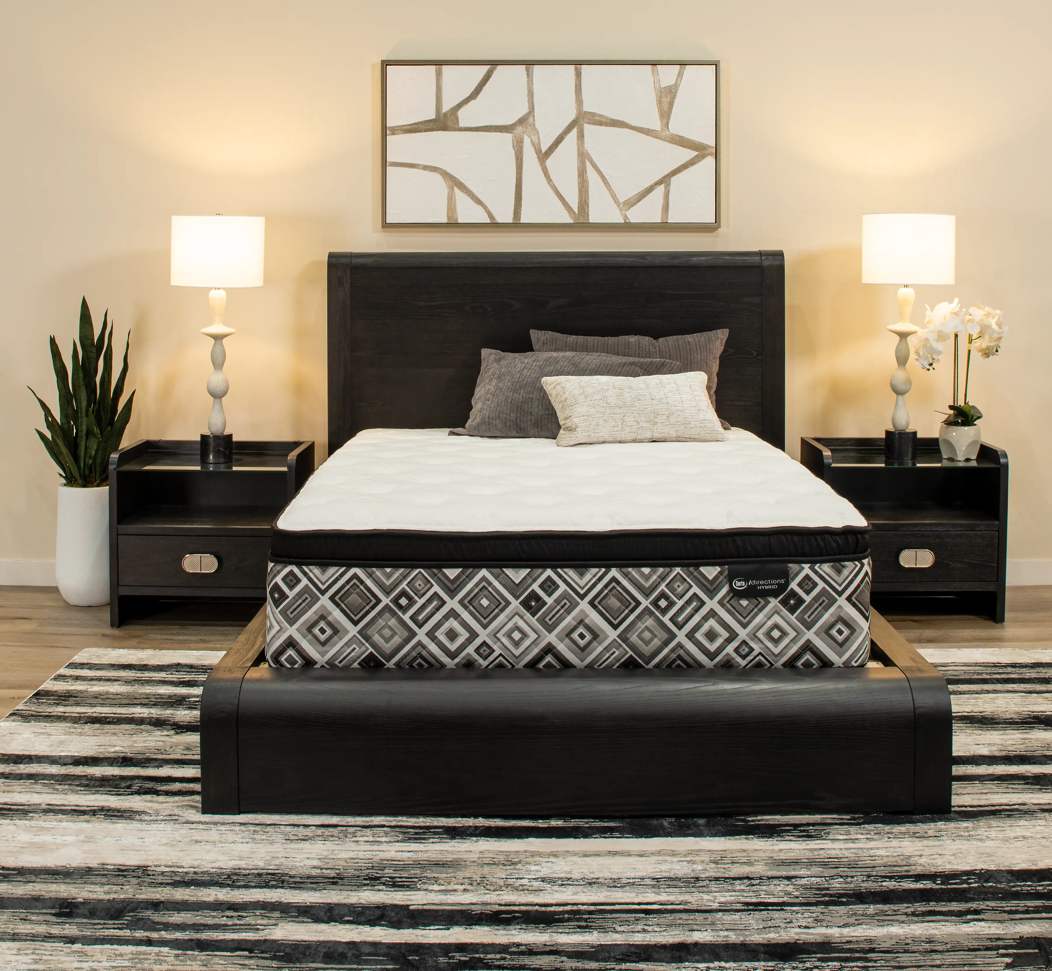833426-3070 Serta Argente Hybrid Plush Euro Top California King Mattress-2