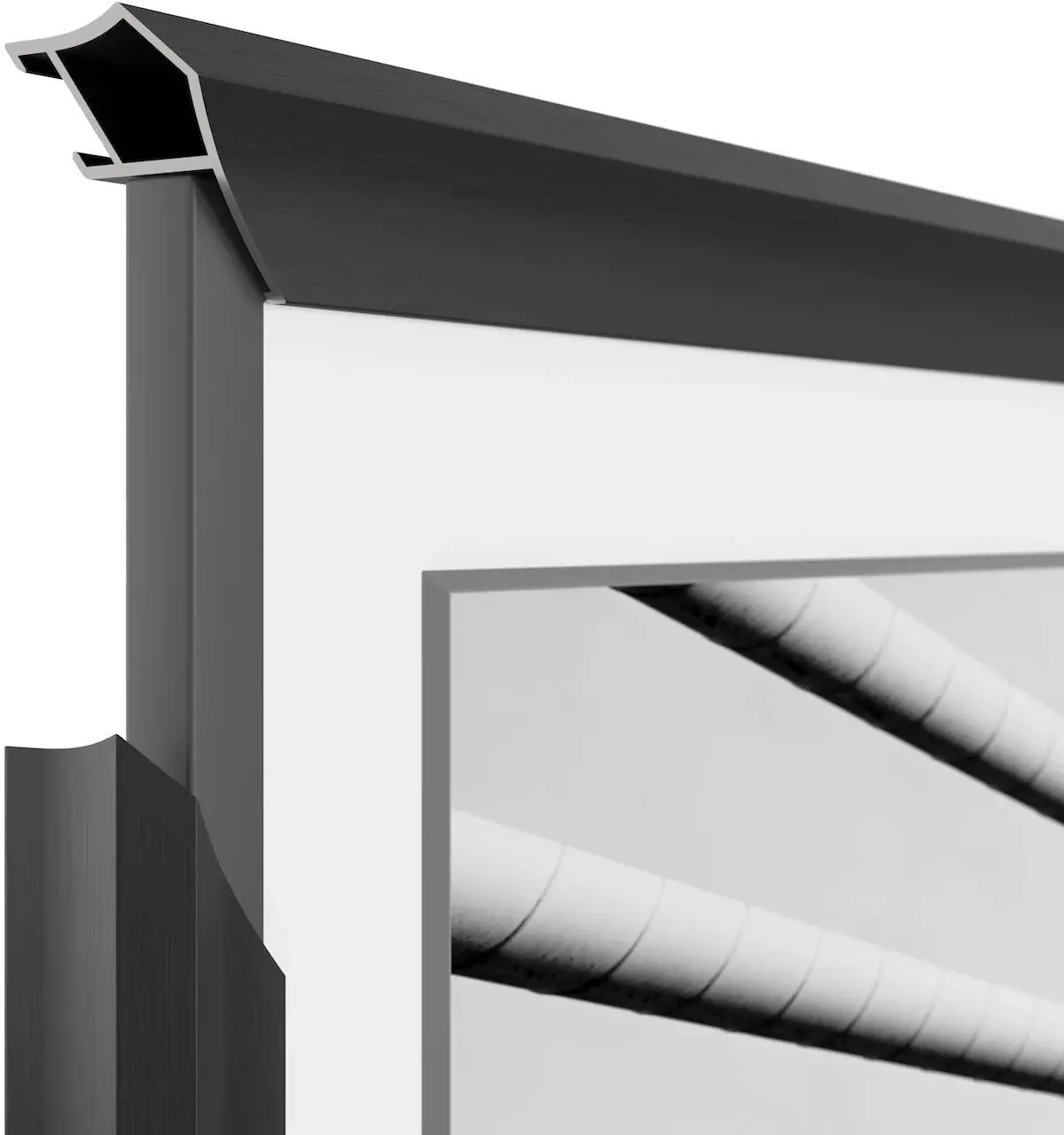 FRM-AL-PR-BLK-55-2021 Frame My TV 55  Alloy Prismatic Samsung Frame - Anodized Black-3