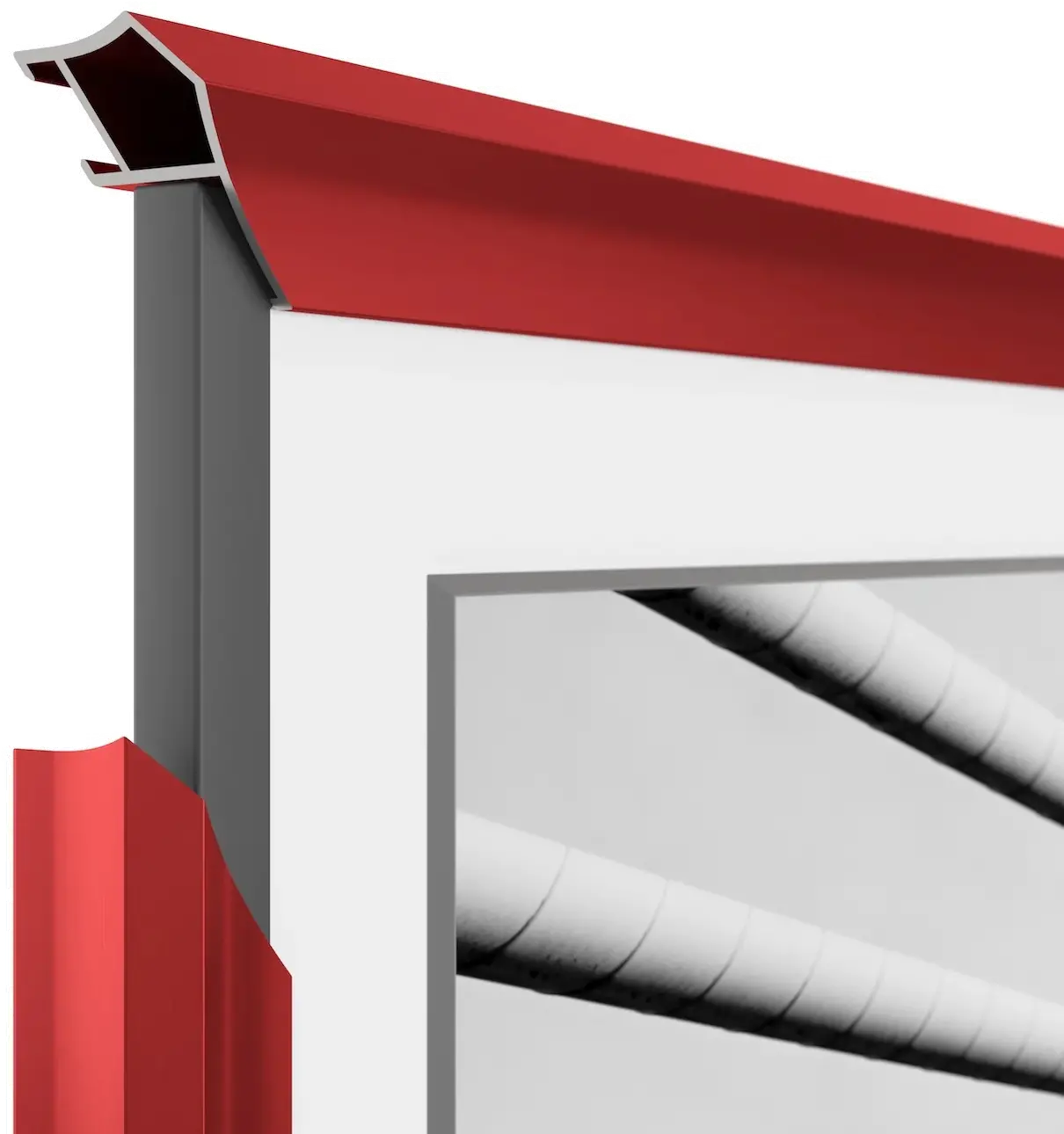 FRM-AL-PR-RED-50-2021 Frame My TV 50  Alloy Prismatic Samsung Frame - Red-3