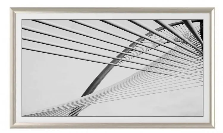 FRM-AL-PR-GLS-55-2021 Frame My TV 55  Alloy Prismatic Samsung Frame - Silver-2