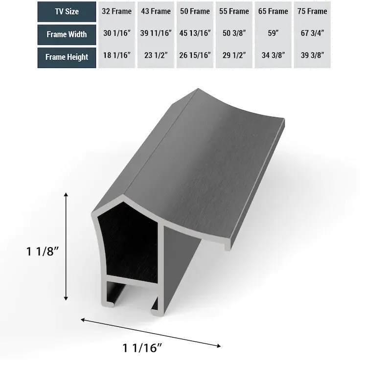 FRM-AL-PR-GPH-43-2021 Frame My TV 43  Alloy Prismatic Samsung Frame - Graphite-5