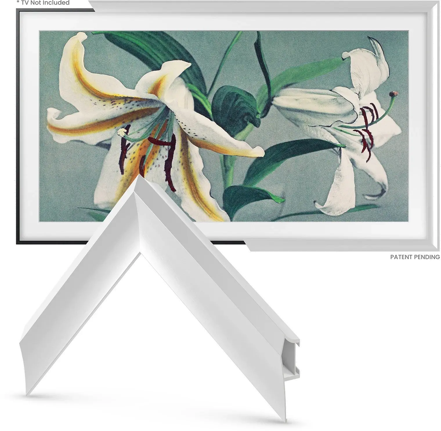 FRM-AL-PR-WHT-50-2021 Frame My TV 50  Alloy Prismatic Samsung Frame - White-12