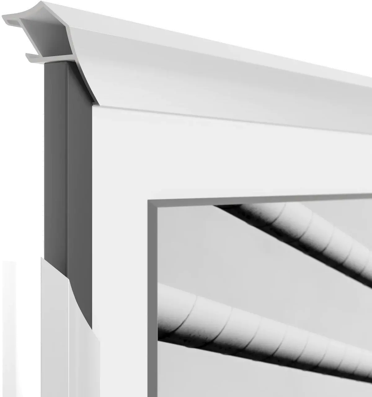 FRM-AL-PR-WHT-85-2021 Frame My TV 85  Alloy Prismatic Samsung Frame - White-2