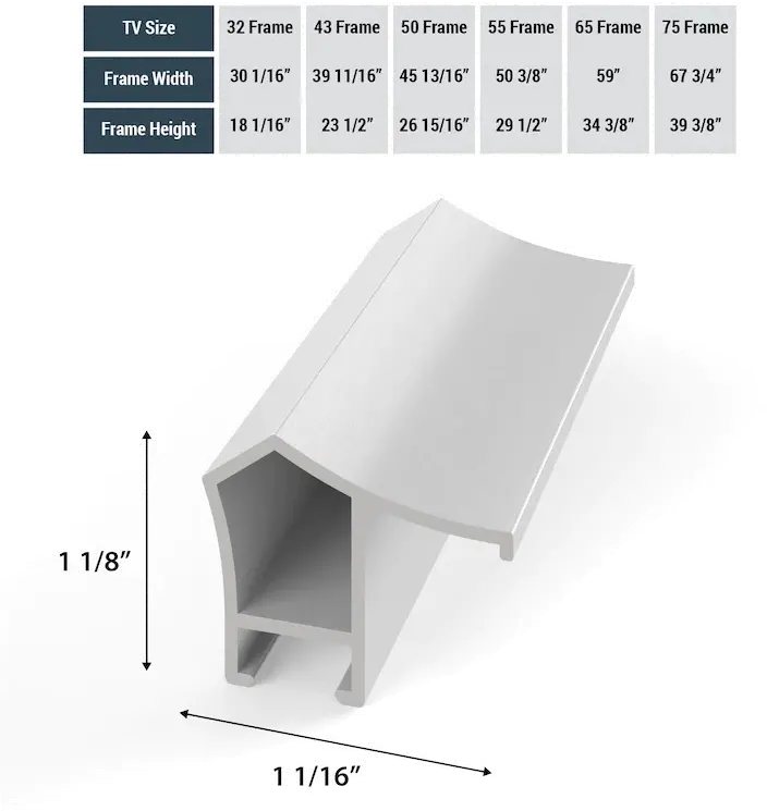 FRM-AL-PR-WHT-85-2021 Frame My TV 85  Alloy Prismatic Samsung Frame - White-6