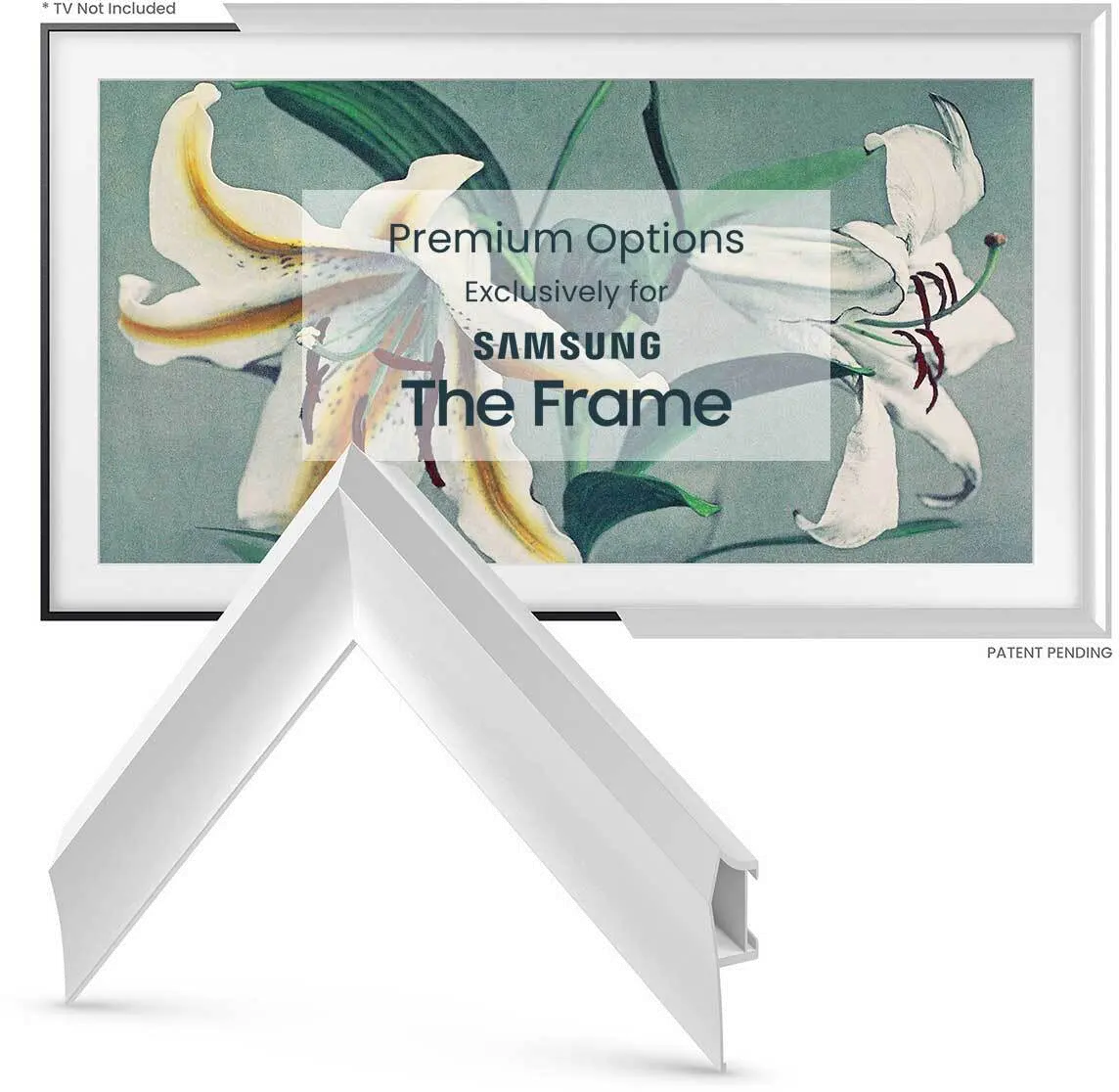 FRM-AL-PR-WHT-85-2021 Frame My TV 85  Alloy Prismatic Samsung Frame - White-7