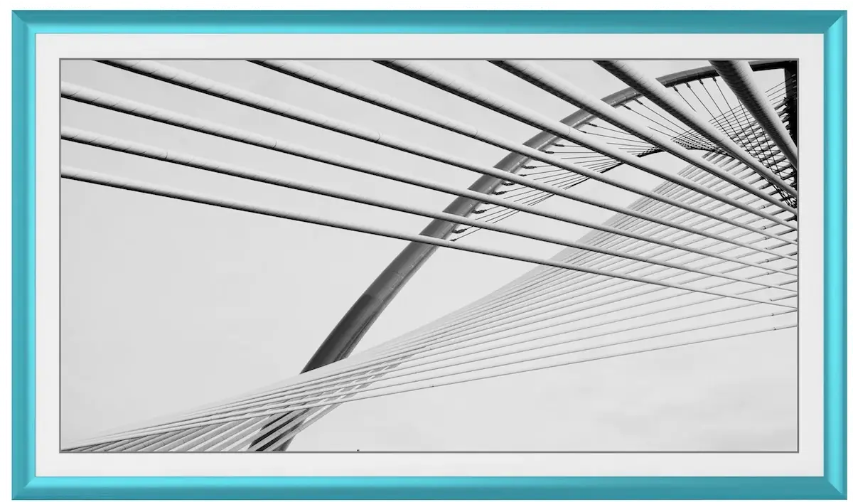FRM-AL-PR-TURQ-43-2021 Frame My TV 43  Alloy Prismatic Samsung Frame - Turquoise-2