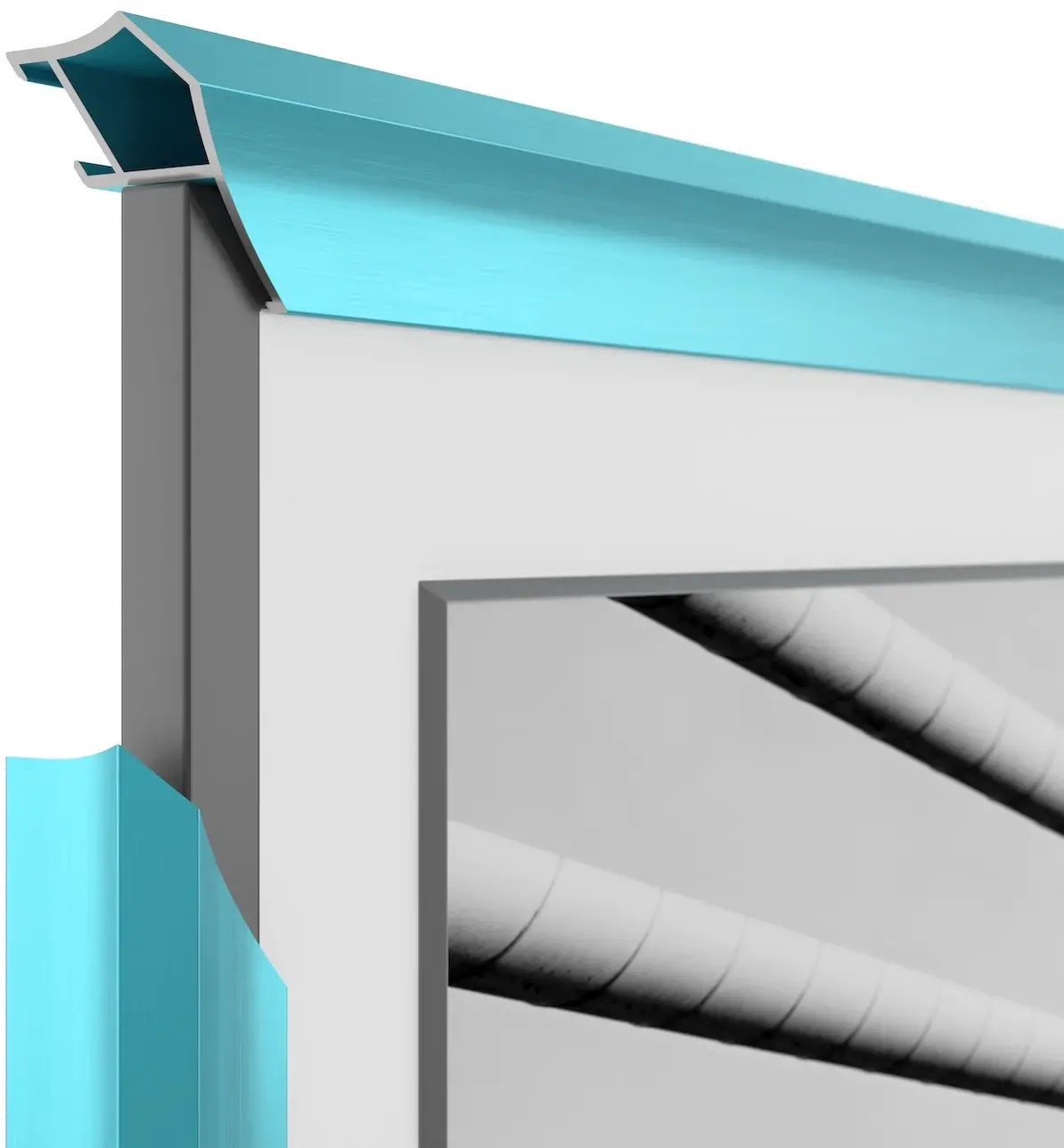FRM-AL-PR-TURQ-43-2021 Frame My TV 43  Alloy Prismatic Samsung Frame - Turquoise-4