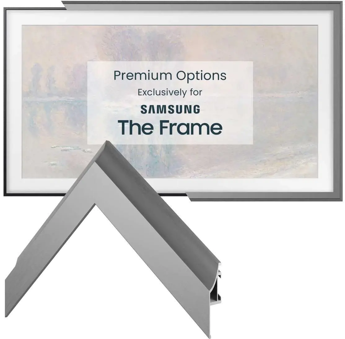 FRM-AL-SC-GPH-43-2021 Frame My TV 43  Alloy Scoop Samsung Frame Bezel - Graphite-5