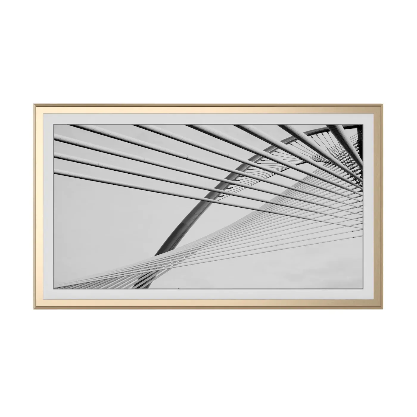 FRM-AL-SC-GLD-55-2021 Frame My TV 55  Alloy Scoop Samsung Frame Bezel - Gold-2