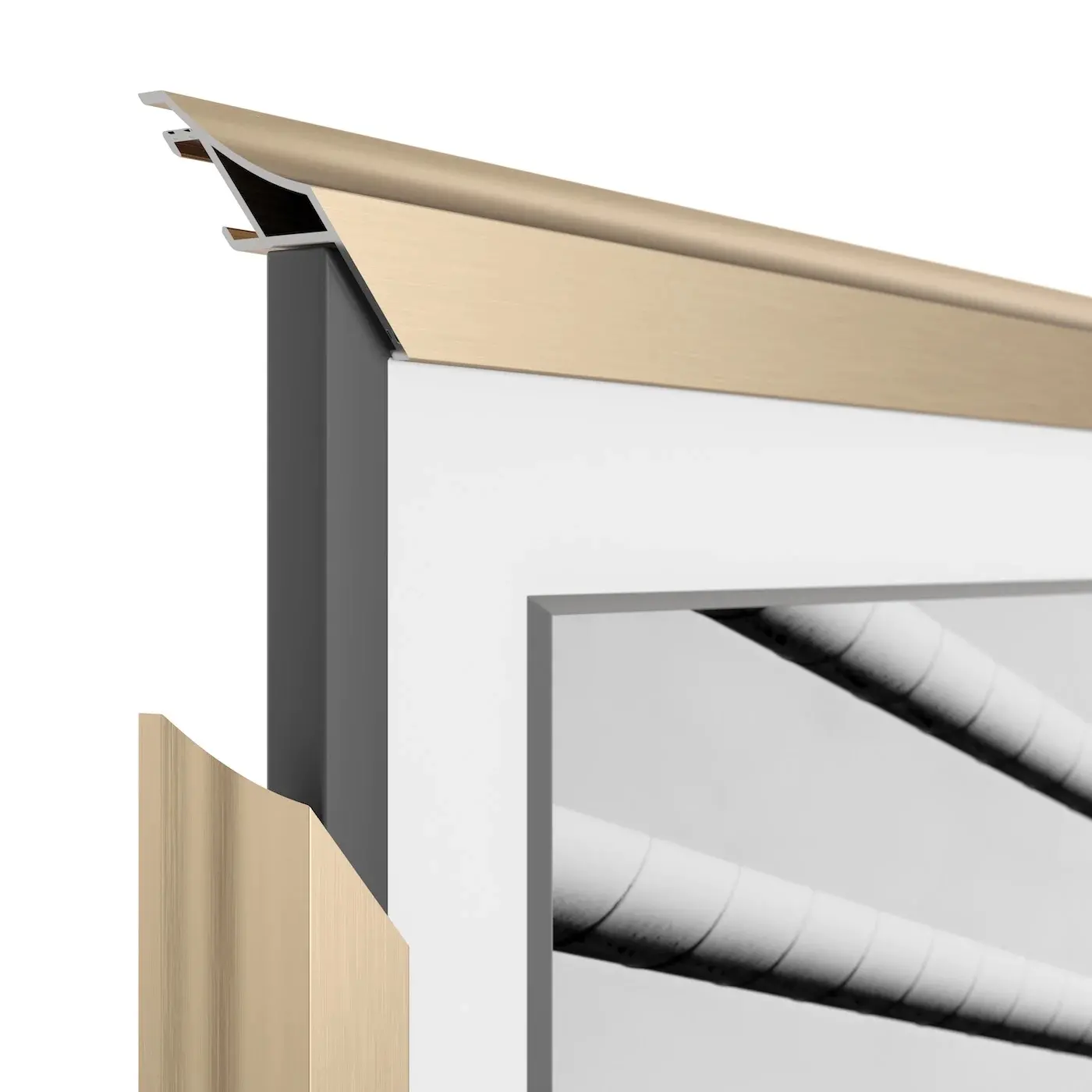 FRM-AL-SC-GLD-55-2021 Frame My TV 55  Alloy Scoop Samsung Frame Bezel - Gold-4