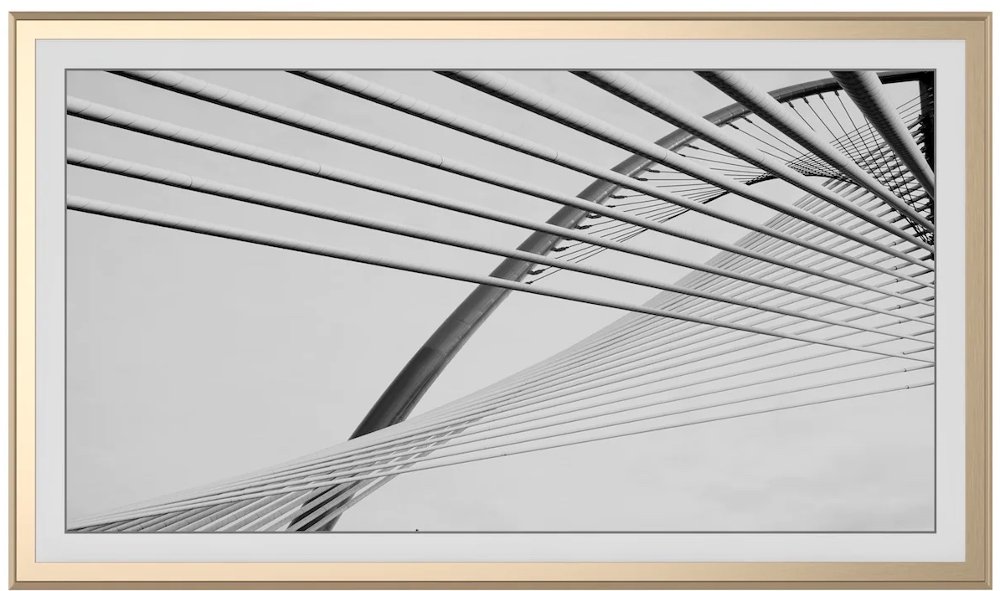 Frame My TV 85" Alloy Scoop Samsung Frame Bezel - Gold
