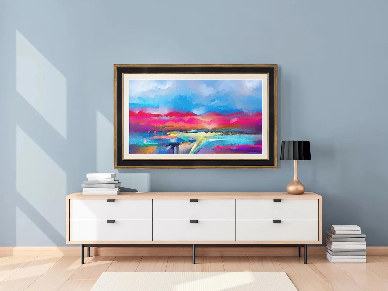 FRM-SF-D5183-85-2021 Frame My TV 85  Samsung The Frame Deco Premiere - Antique Gold/Black-7