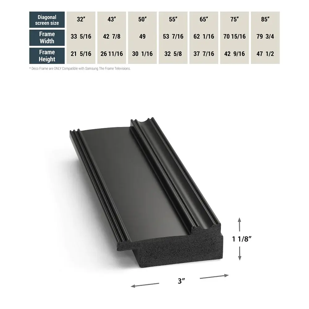 FRM-SF-D5182-50-2021 Frame My TV 50  Samsung The Frame Deco Premiere - Antique Black-4