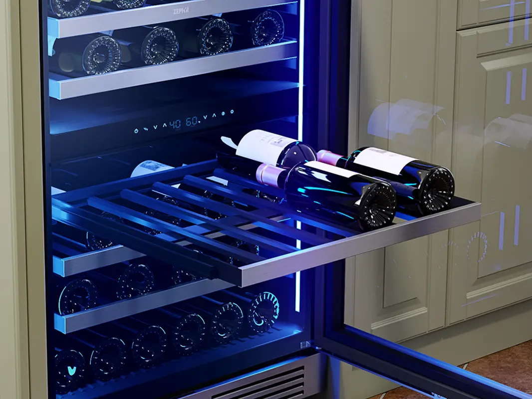 PRW24C02CG Zephyr Presrv Dual Zone Wine Refrigerator - Stainless Steel-2