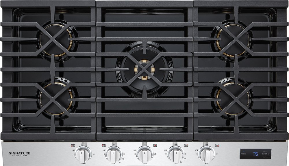 LG Signature Kitchen Suite 36 Inch Gas Cooktop - Stainless Steel