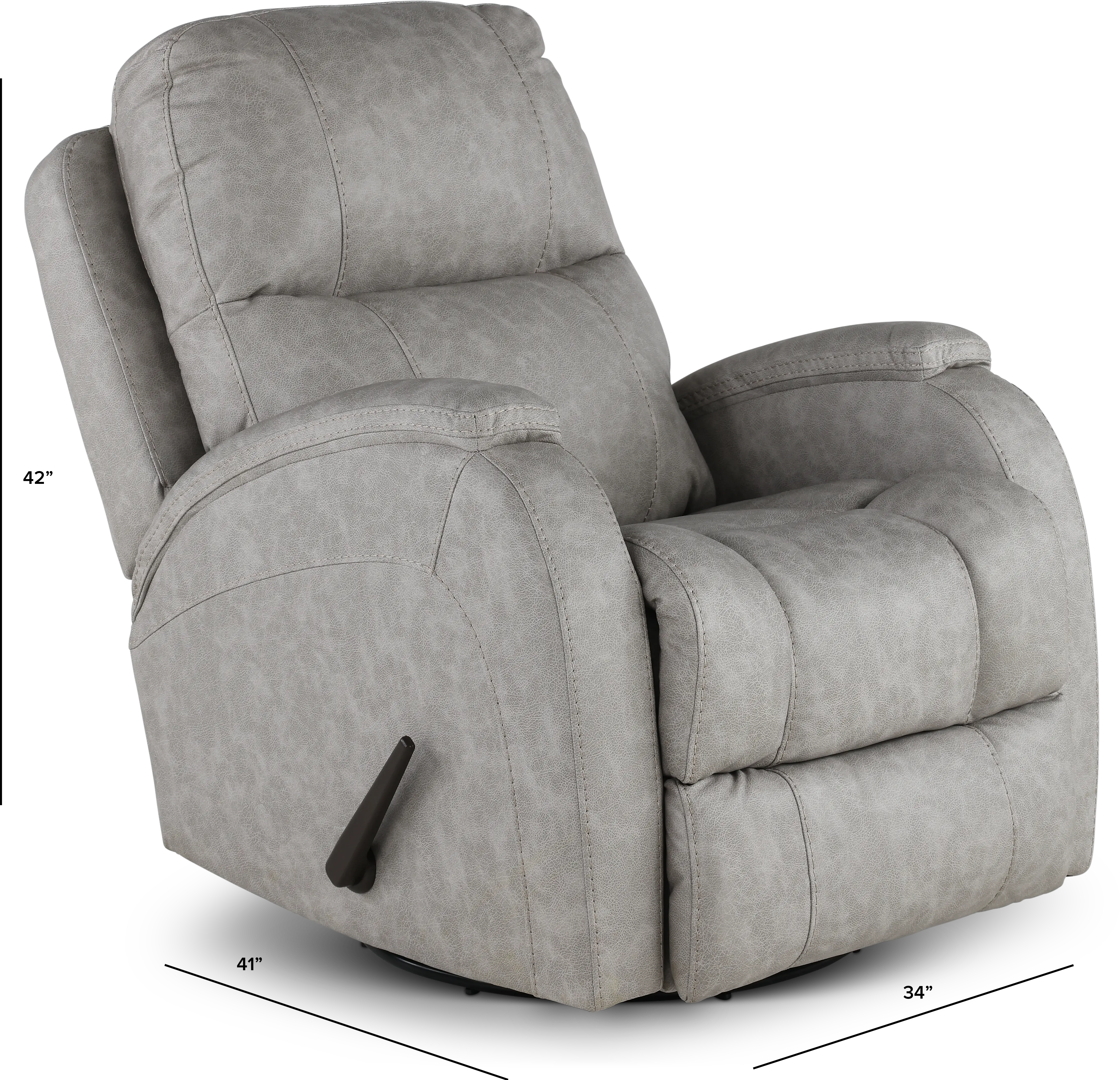 Zena Bolero Pebble Swivel Glider Recliner-3