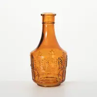 9  Amber Glass Harvest Vase