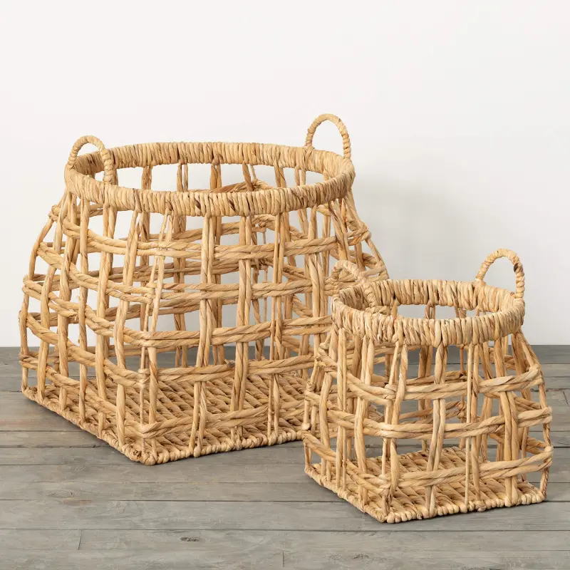 Large Open Weave Shapely Basket