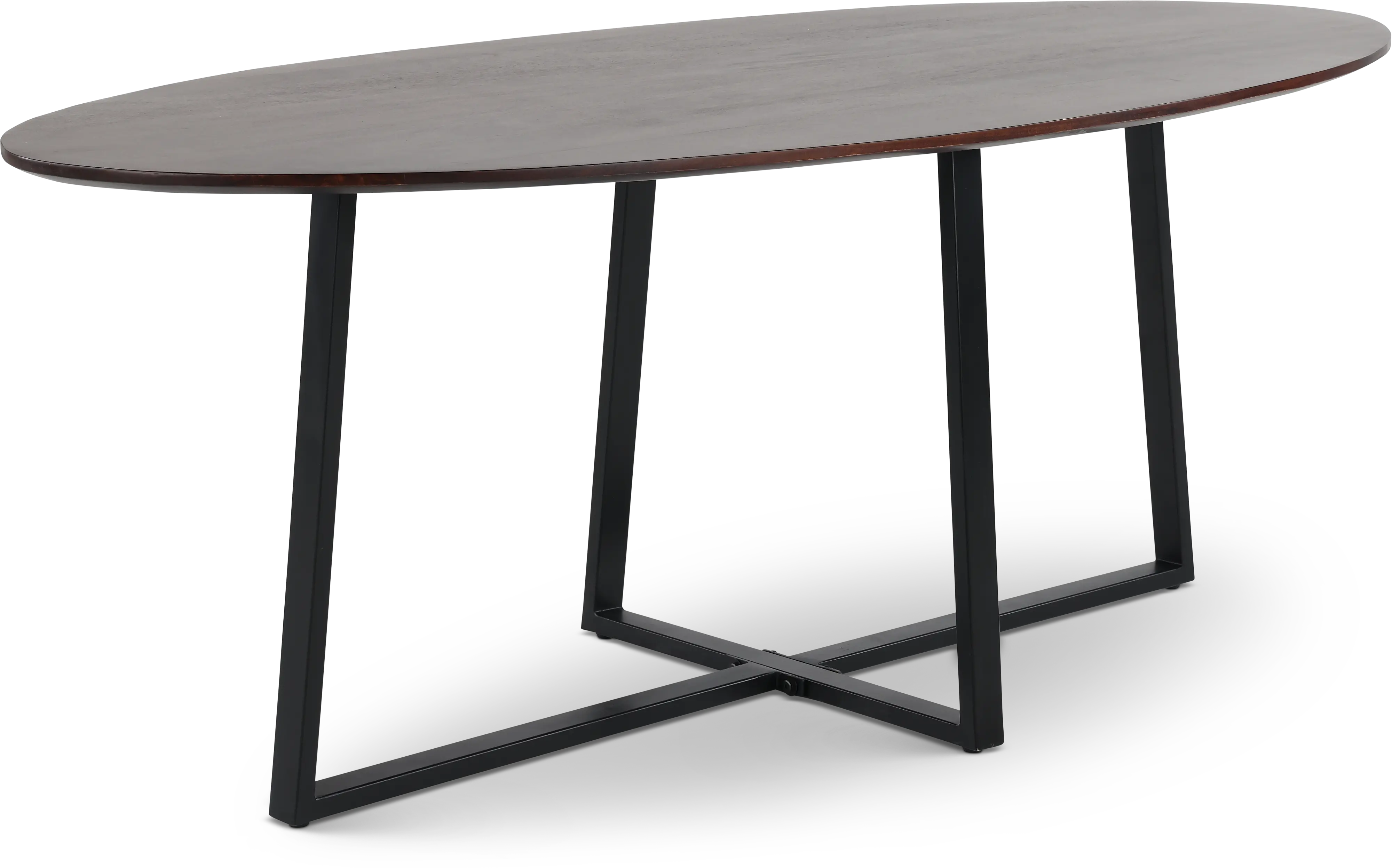 Finley Walnut Brown and Metal Dining Table-1