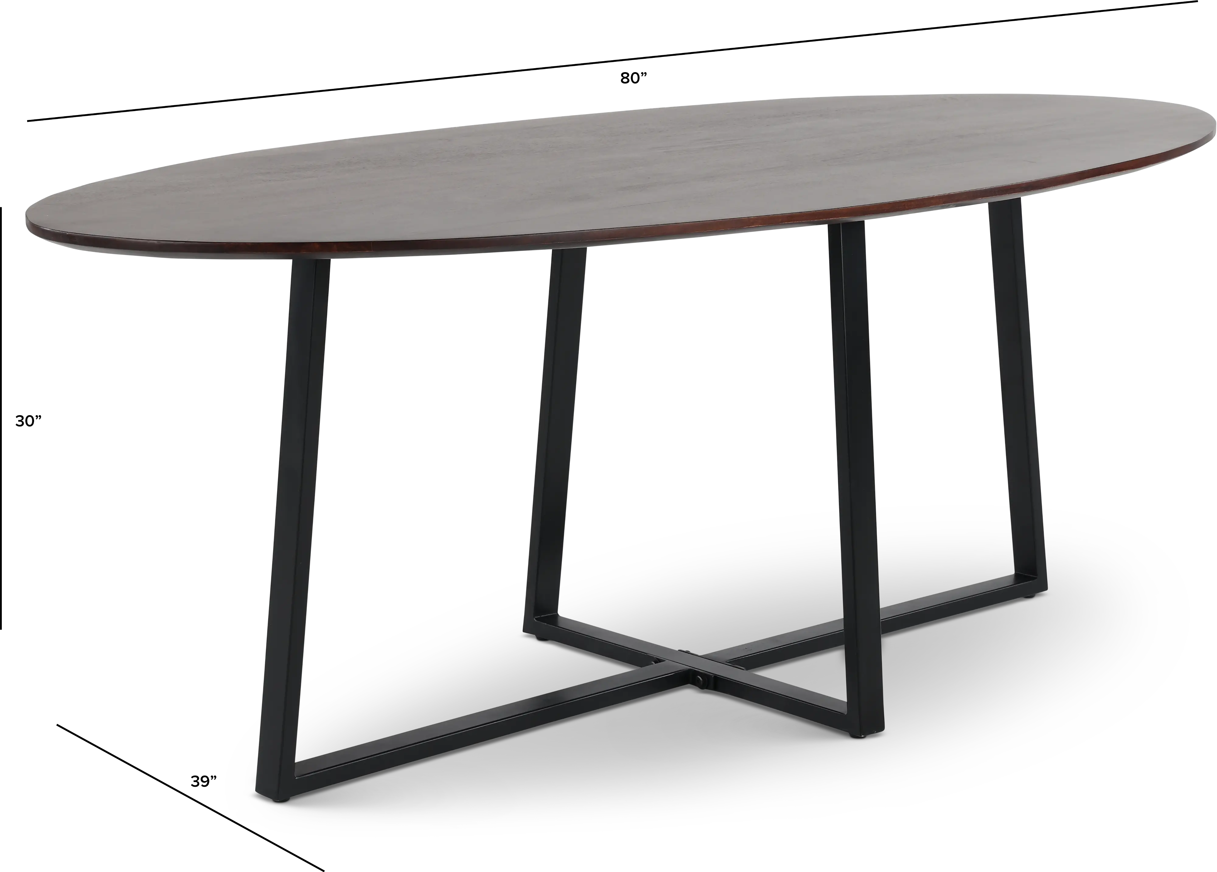 Finley Walnut Brown and Metal Dining Table-3