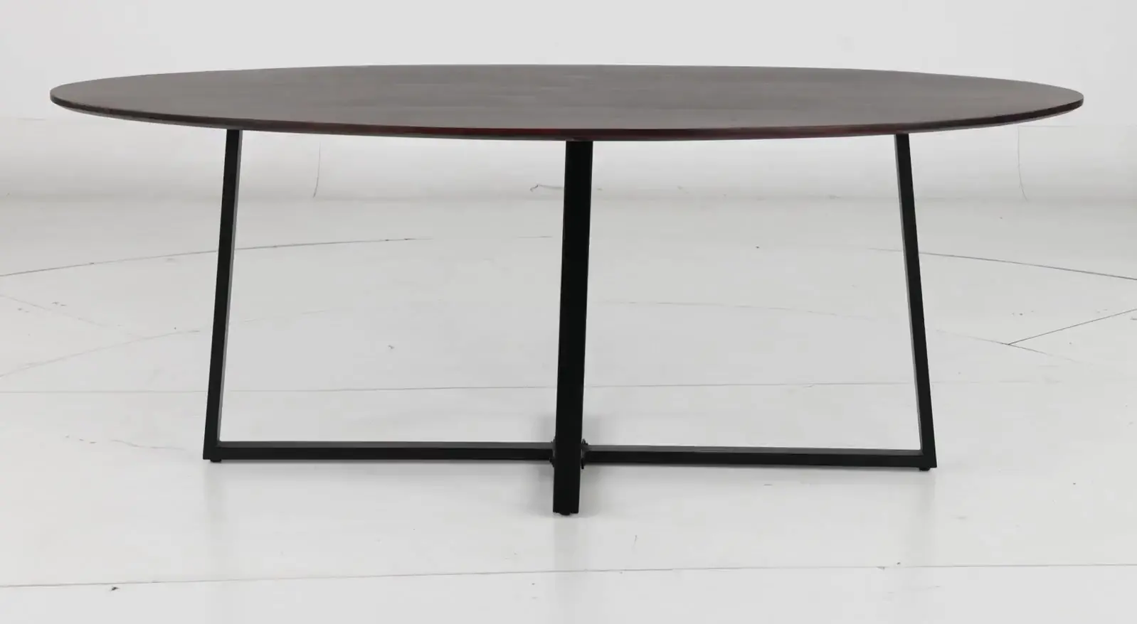 Finley Walnut Brown and Metal Dining Table-4