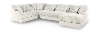 4PC/TITAN/MOONSTRUCK Titan Light Gray 4‑Piece Sectional with Right‑Facing Chaise
