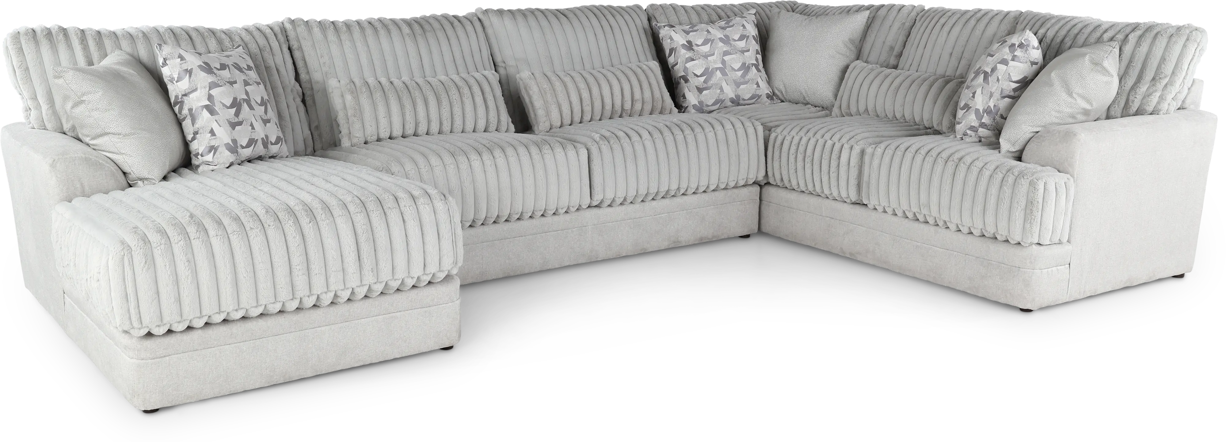 3PC/TITAN/MNSTRK/OP2 Titan Gray 3 Piece Sectional-1