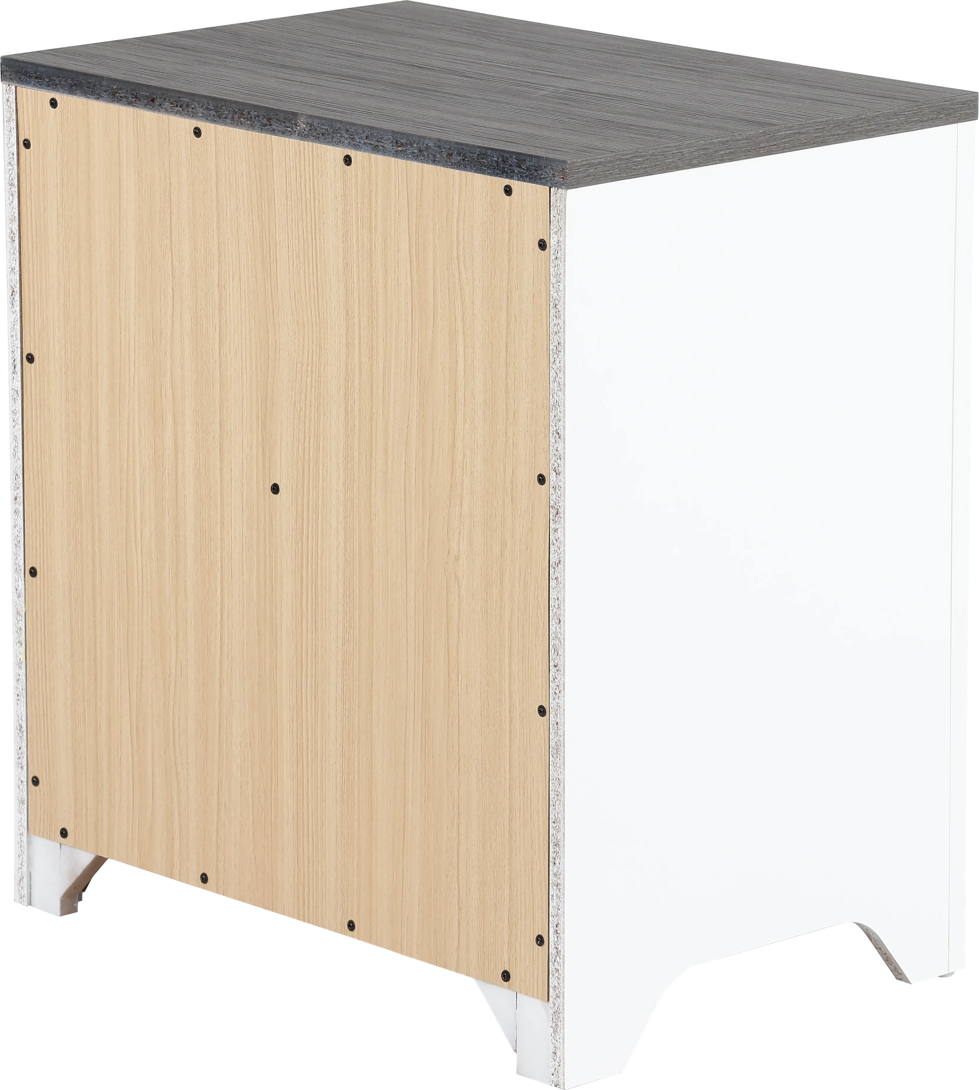 St. James White Nightstand-5