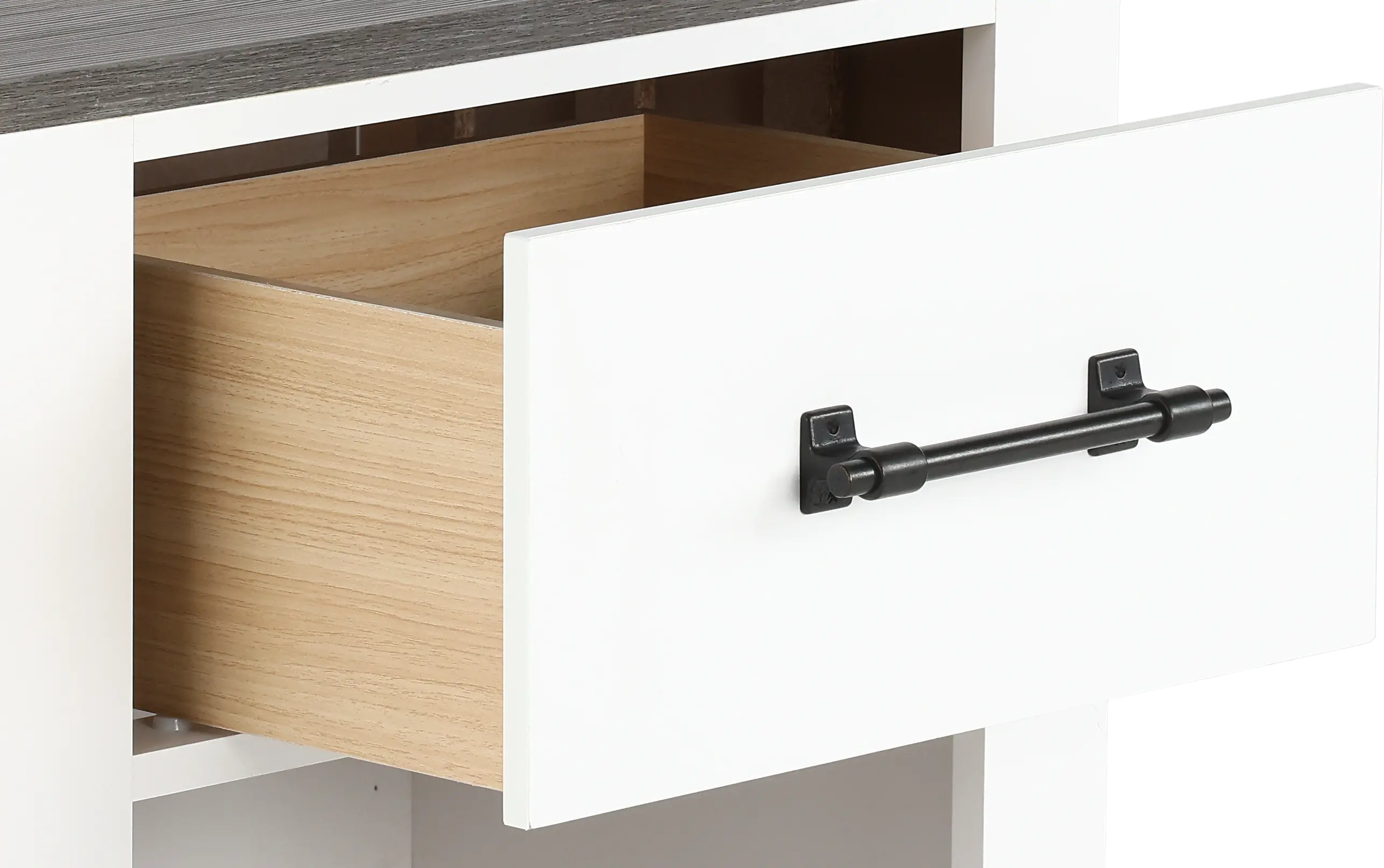 St. James White Nightstand-2