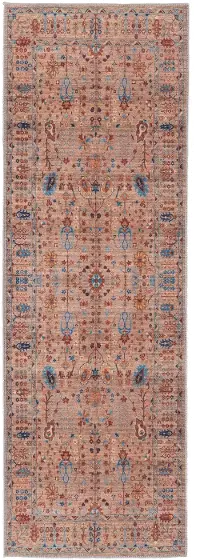 Rawlins 2 x 8 Beige Multicolor Antique Washable Runner Rug