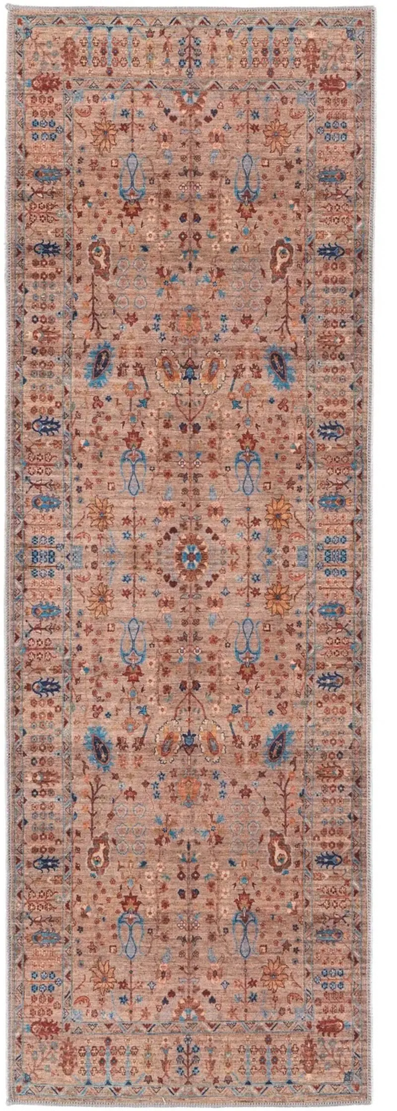 Rawlins 2 x 8 Beige Multicolor Antique Washable Runner Rug