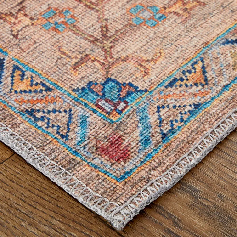 Rawlins 2 x 8 Beige Multicolor Antique Washable Runner Rug-2