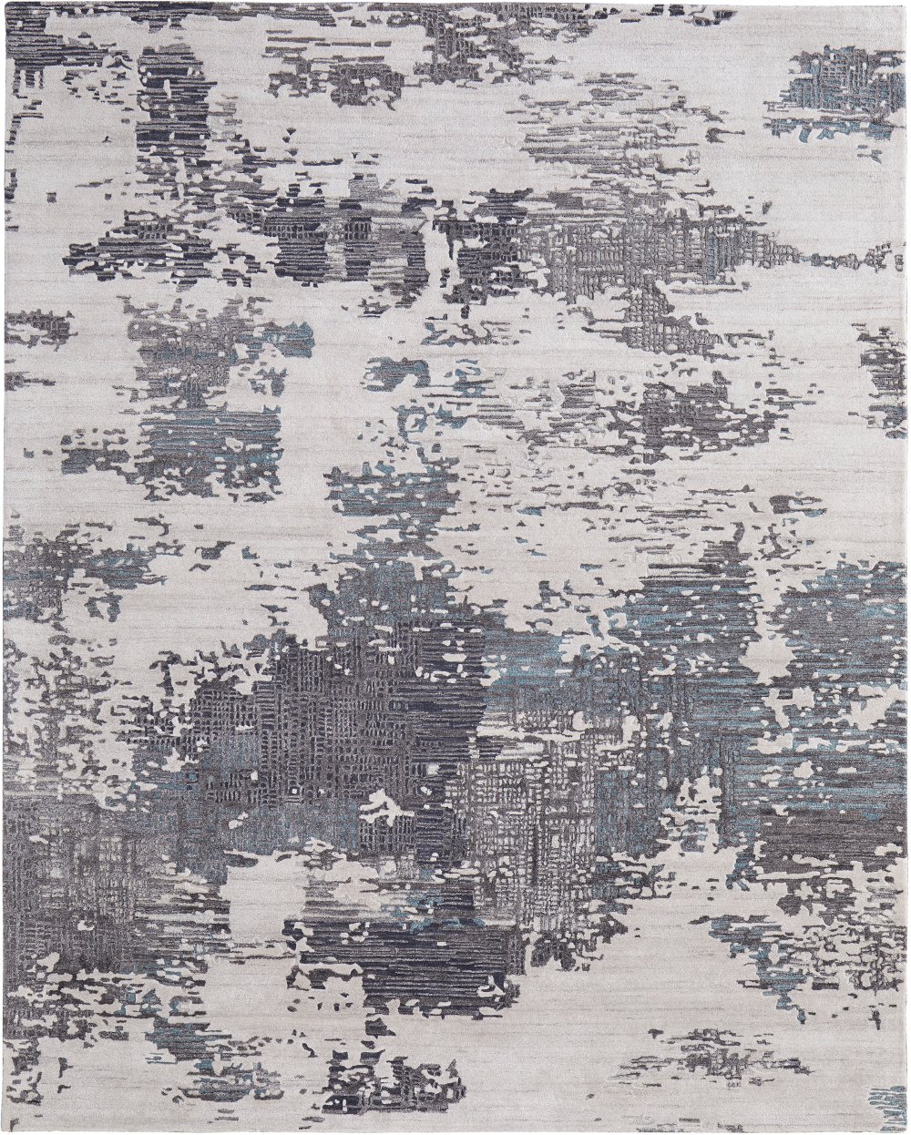 Zarah 8 x 10 Charcoal Ivory Abstract Area Rug