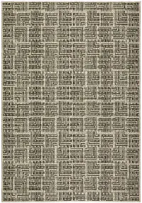 BB10CH5X8-BALI/RUG Bali 5 x 8 Geometric Charcoal Outdoor Patio Rug