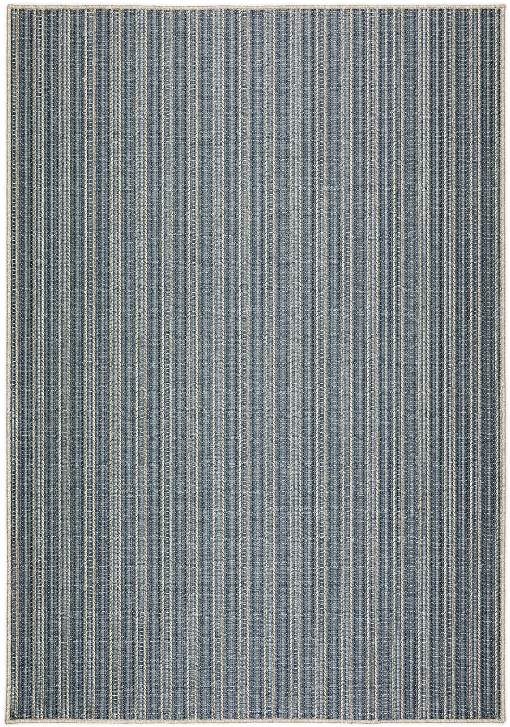 Bali 8 x 10 Denim Stripe Outdoor Patio Rug