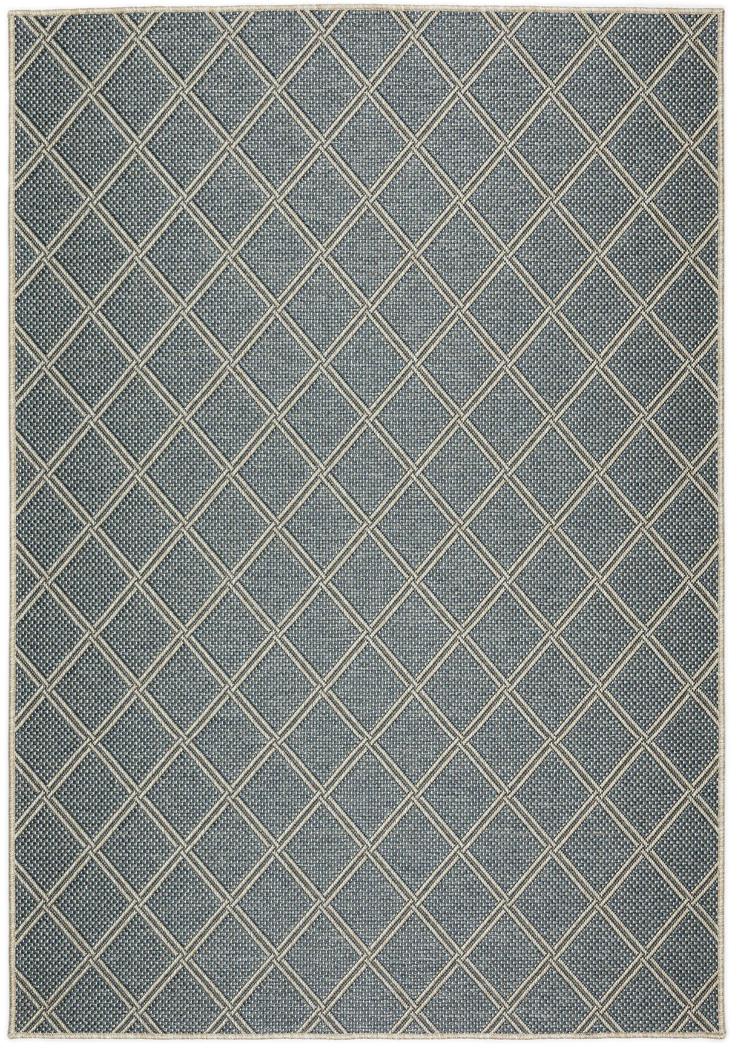 BB3DN5X8-BALI/RUG Bali 5 x 8 Lattice Denim Blue Outdoor Patio Rug-1